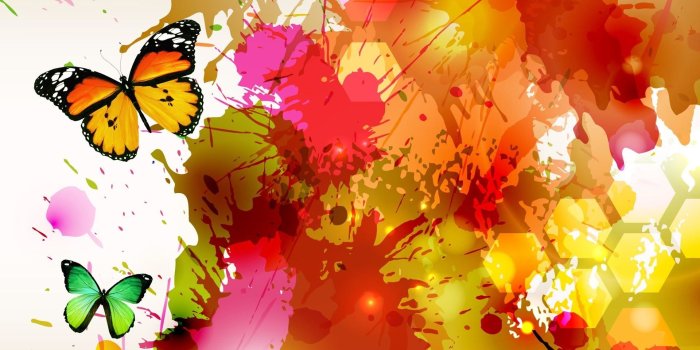 1920x1080 Hd Watercolor Art Abstract Butterfly Wallpapers | Style24x7