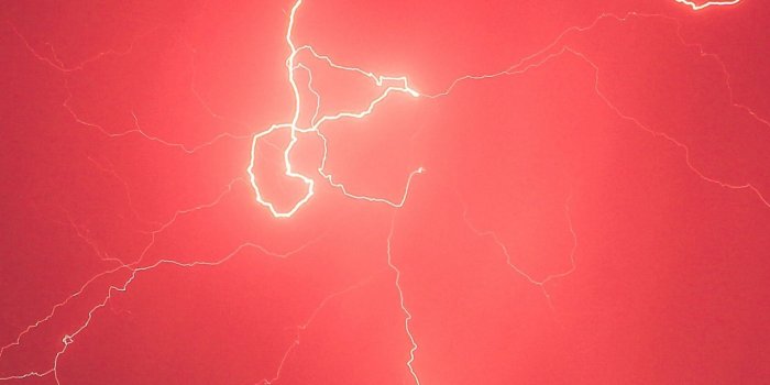 1440x2560 Download 1440x2560 Wallpaper Lightning, Storm, Red Sky, Nature, Qhd