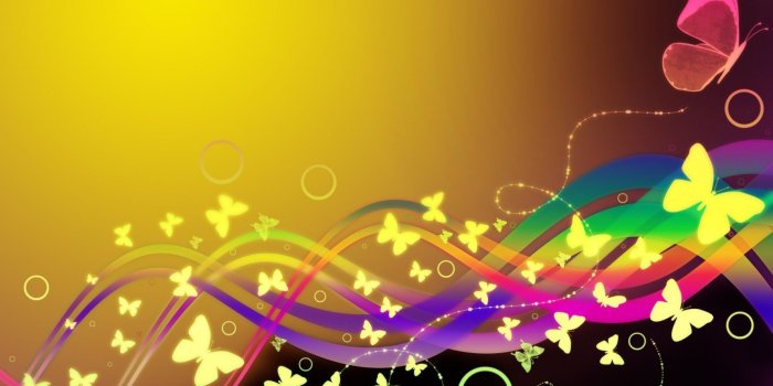 1920x1200 Wallpaper Colorful curves, butterfly, abstract 1920x1200 HD Picture