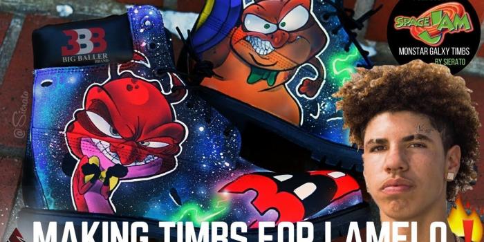 1280x720 Full Custom | Big Baller Brand / Monstar/ Space Jam Timberlands by