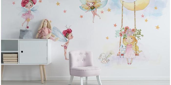 1036x876 3d room wallpaper custom photo non-woven mural Nordic modern minimalist  hand-painted cute elf girl murals wall wallpaper for walls 3 d