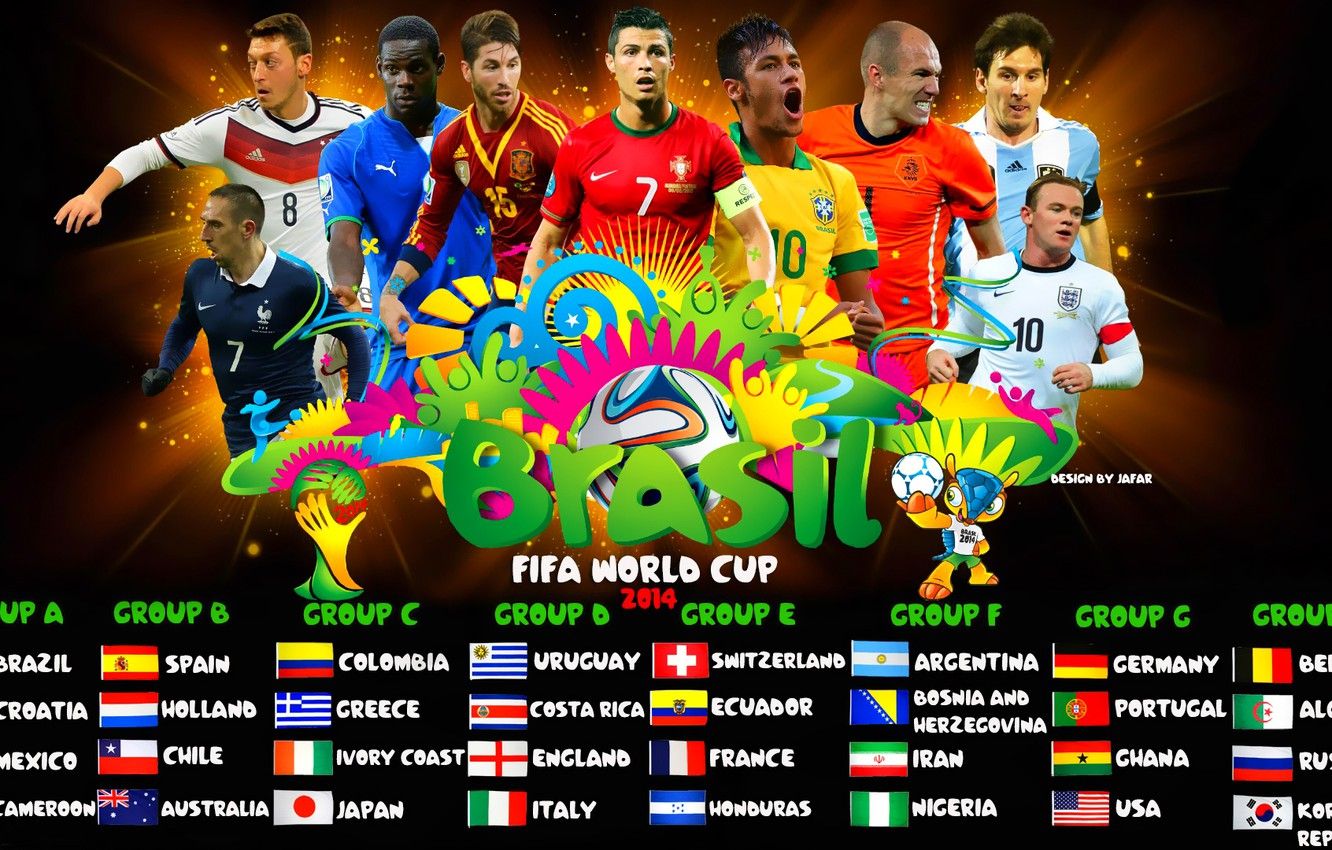 1332x850 Wallpaper football, fifa world cup, group, brazil, world Cup, 2014