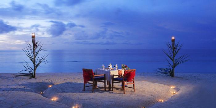 1332x850 Wallpaper beach, the ocean, romance, the evening, candles, beach