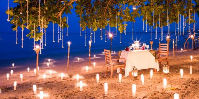 1920x1080 Romantic beach dinner wallpaper | 1920x1080 | #31681