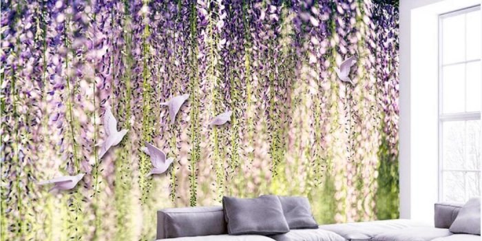 1050x855 3d room wallpaper custom photo mural Romantic Aesthetic Garden Flower Man  TV Background Wall Paper wallpaper for walls 3 d