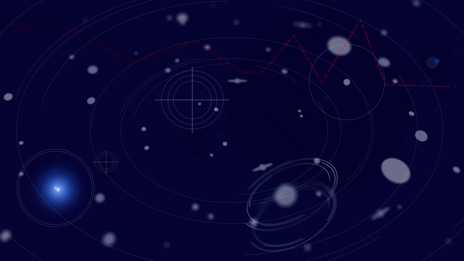 1920x1080 Dark blue motion graphics animation space galaxy background with moving  stars, orbits, tracks and planets for your design, intro. Abstract dynamic 