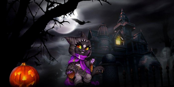 1920x1080 Halloween Black Cat Wallpaper HD 34680 - Baltana