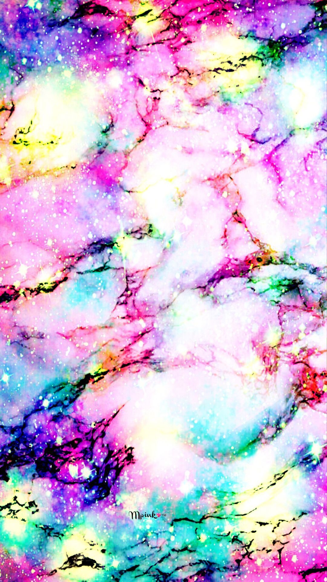 1081x1920 Rainbow Marble Galaxy Wallpaper #androidwallpaper #iphonewallpaper