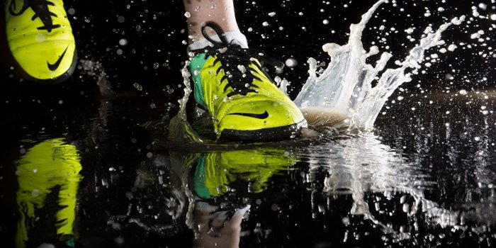 1280x800 Desktop Wallpapers Running nike athletic sneakers Puddle Water