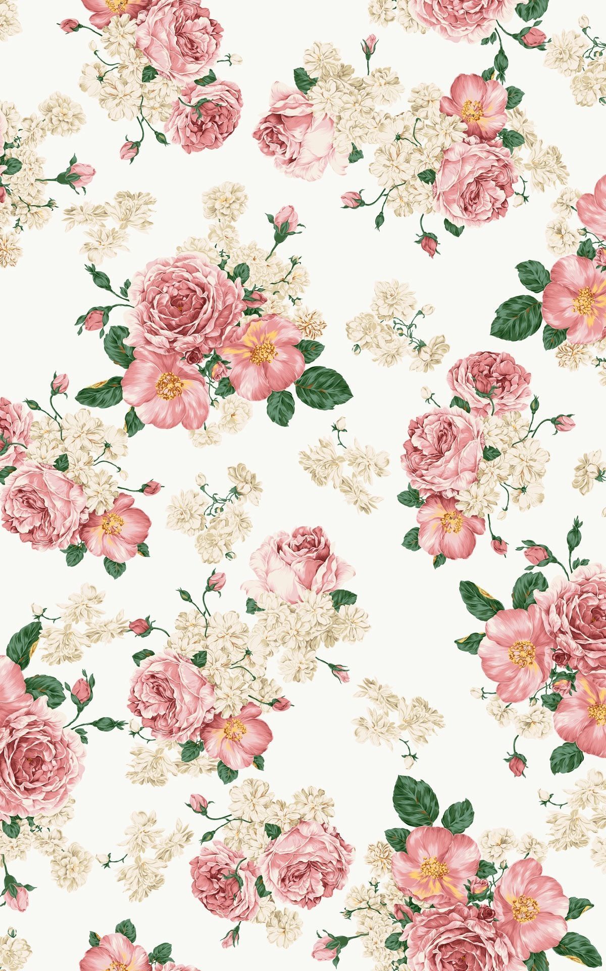 1200x1920 Floral pattern wallpaper