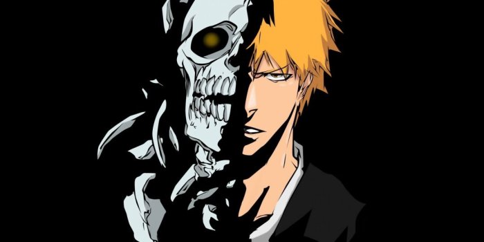 1080x1920 Bleach, Ichigo Kurosaki, skull, anime, minimal, 1080x1920 wallpaper