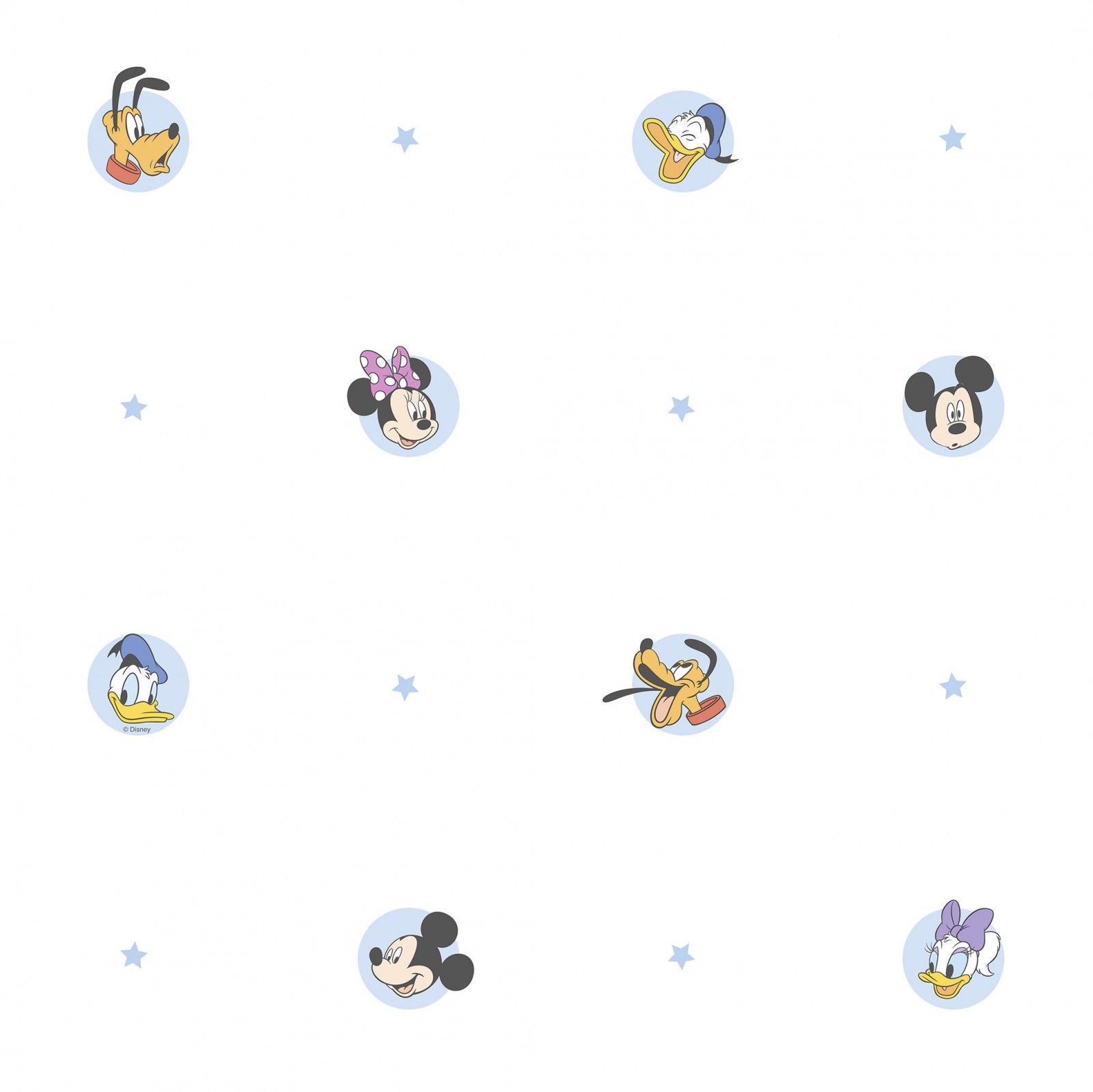 1600x1598 Kids Wallpaper Disney Mickey Mouse white blue K3023-1