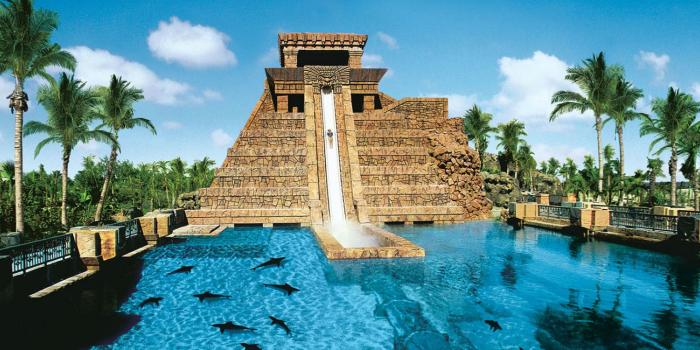 1573x750 Mayan Temple Shark Lagoon | Atlantis Resort & Casino | Nassau, Bahamas