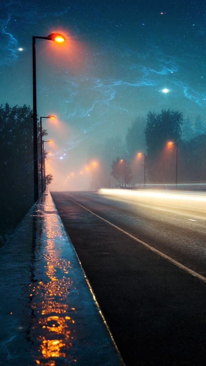 675x1199 Midnight-Highway-Artistic-iPhone-Wallpaper | art in 2019 | Ipad