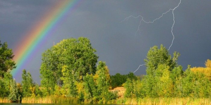 1024x768 Rain With Rainbow HD Nature Wallpaper | HD Wallpapers Rain With