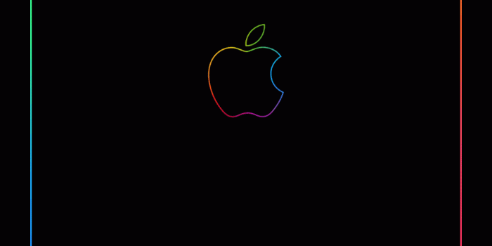 944x2048 Rainbow border & apple logo iPhone wallpapers Imgur links - iphone