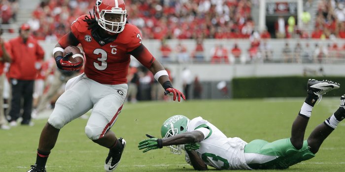 3606x2304 HD wallpaper: men's red Nike 3 American football jersey, todd gurley
