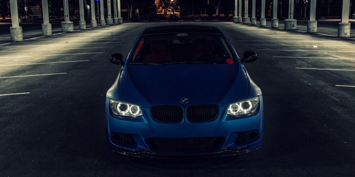 1332x850 Wallpaper blue, BMW, BMW, Matt, front, E92, Matte, The 3 series, 3