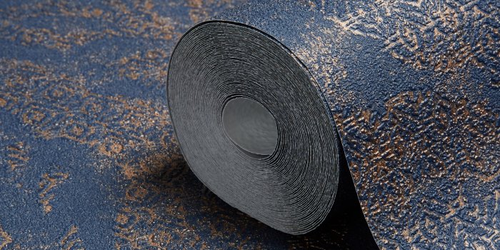 3723x3723 A.S. Creation Bohemian burlesque Blue & bronze Metallic Wallpaper |  Departments | DIY at B&Q