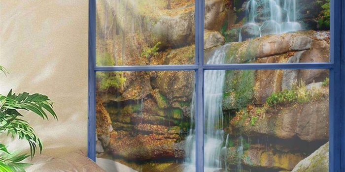 1000x1000 Mountain Large Tapestry Wall Hanging, KOLOKUTTA Magic Crystals Landscape  Wallpaper Window Curtain Beach Towel for Bedroom Living Room (Outside  Stones