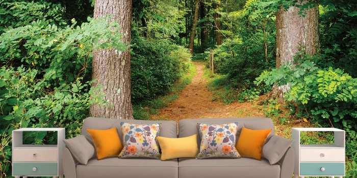 3000x2449 Wallpaper Forest Trees, Magic Forest Wallpaper, Peel And Stick Wall Art,  Forest Trees Wall Decal, Tree Wall Art Decals, Forest Wall Covering