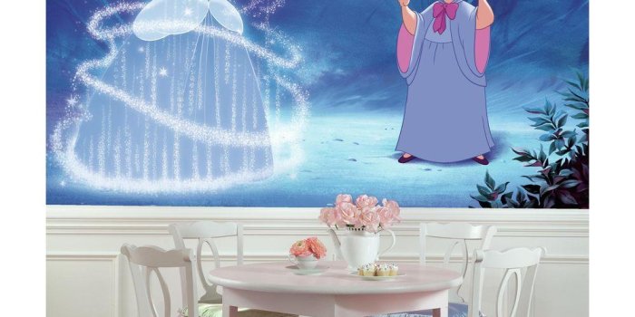 1000x1000 72 in. x 126 in. Disney Princess Cinderella Magic XL Chair Rail 7-Panel  Prepasted Mural