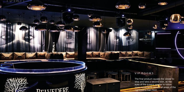 3981x2398 Harem Night Club after the installation of wallpaper and curtains by