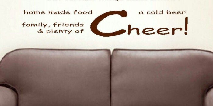 1000x1000 US $14.03 |LARGE BEDROOM QUOTE LIFE CHEER BEER WALL ART STICKER GRAPHIC  DECAL MATT VINYL NURSERY WALLPAPER-in Wall Stickers from Home & Garden on 
