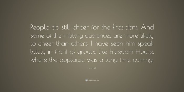 3840x2160 Gwen Ifill Quote: “People do still cheer for the President. And some