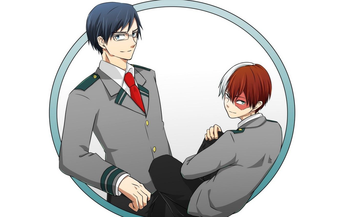 1332x850 Wallpaper round, guys, Boku No Hero Academy, Todoroki Shoto, My Hero