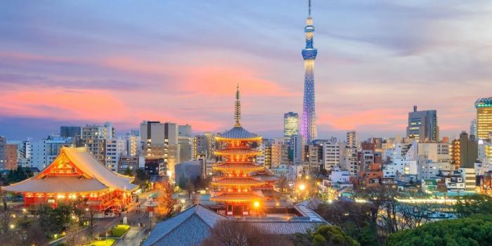 1280x1024 Download 1280x1024 Japan Tokyo, Skyline, Clouds, Sunset, Buildings