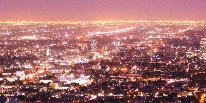 1440x2560 Download wallpaper 1440x2560 los angeles, usa, panorama, night city