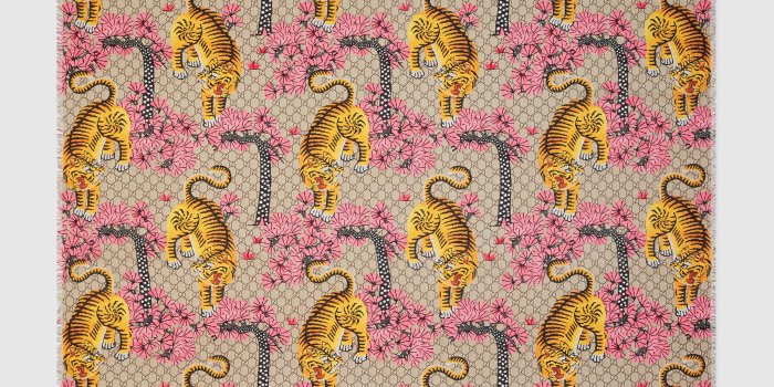 2400x2400 Gucci Bengal modal silk shawl | scarves | Gucci scarf, Silk shawl