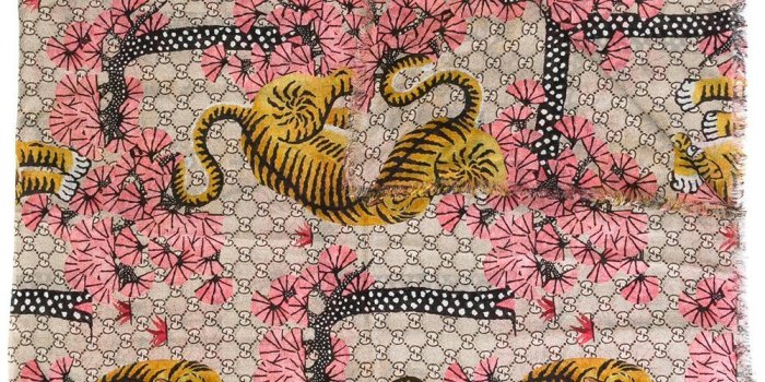 1000x1334 guccio gucci hijos, Gucci Fular Estampado Bengal 9672 Rope Pink