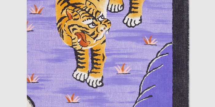 2400x2400 Women's Blue Bengal Silk Scarf