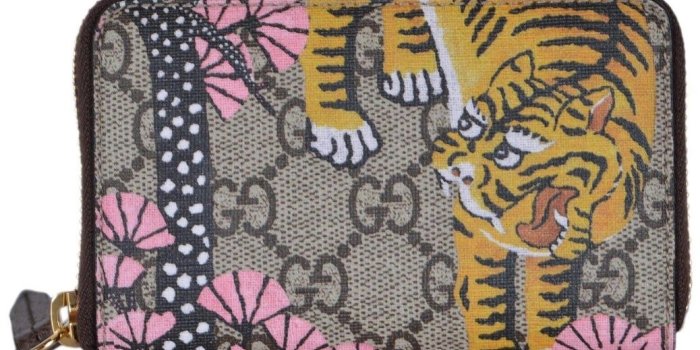 1038x1038 Gucci Women's 452357 GG Supreme Bengal Tiger Small Zip Around Wallet - 4.9