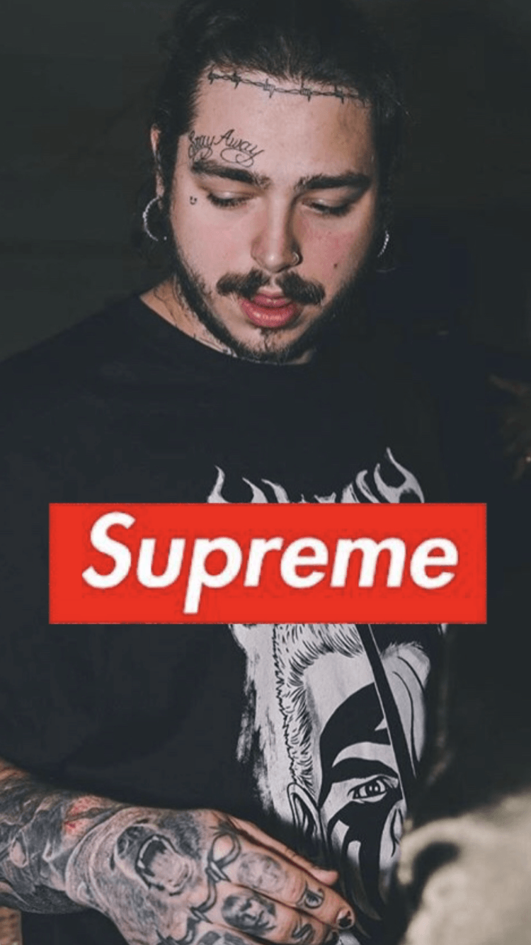 750x1334 supreme #postmalone #wallpaper #hypebeast | marvin in 2019 | Post