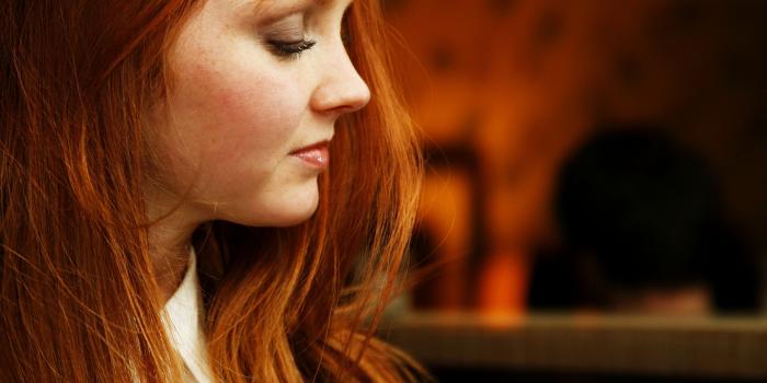 3600x2400 women, Model, Redhead, Long hair, Face, Closed eyes, Profile