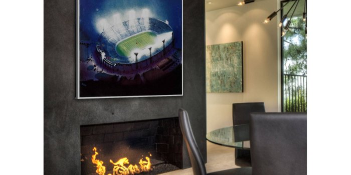 2000x2000 Marmont Hill Football Stadium at Night by Wesley Neff Painting Print on  Canvas