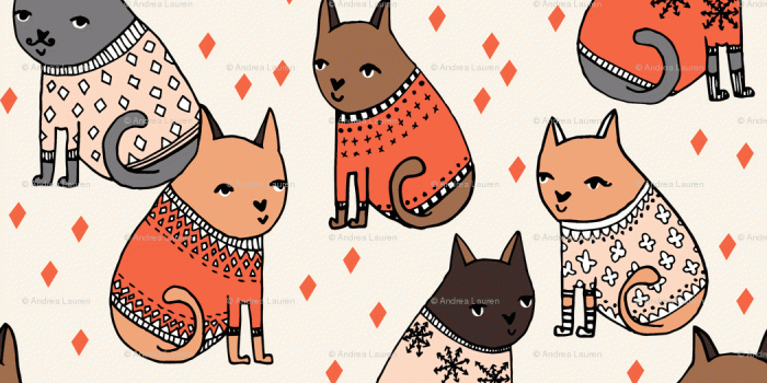 1050x1050 cats in sweaters // holiday christmas sweater ugly sweater