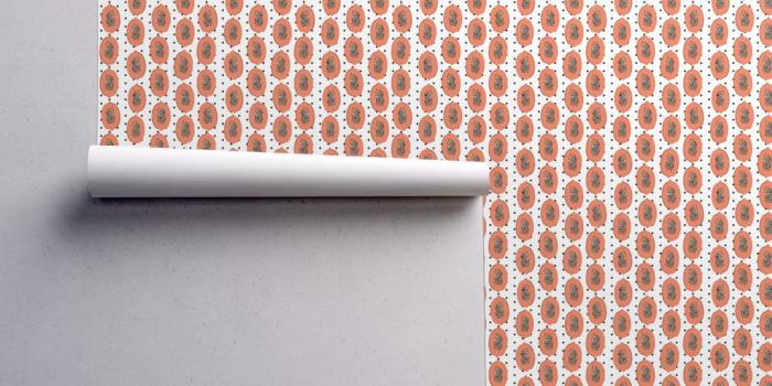 1024x1024 papaya // tropical fruit summer papayas fabric dots wallpaper