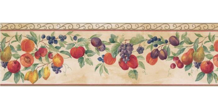 1200x900 Prepasted Wallpaper Borders - Orange Tropical Fruit Wall Paper Border