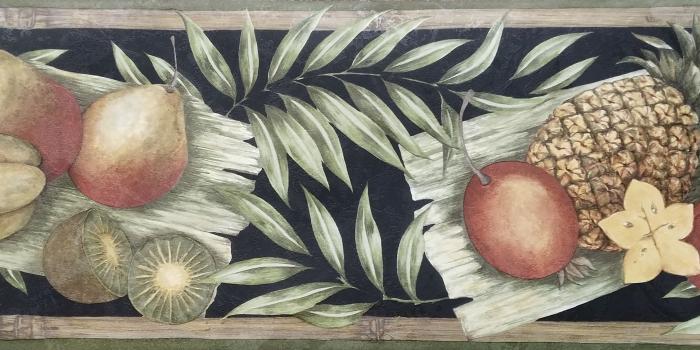 4150x1490 Tropical Fruit Pineapple Village Wallpaper Border 5811929