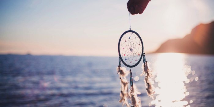 1332x850 Wallpaper hand, feathers, Dreamcatcher images for desktop, section