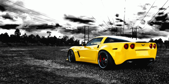 2560x1600 Cars vehicles chevrolet corvette selective coloring corvette sport