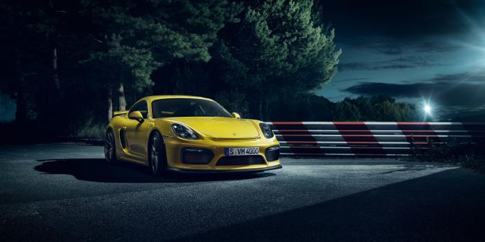 2560x1440 2015 Porsche Cayman GT4 Yellow Car ❤ 4K HD Desktop Wallpaper for