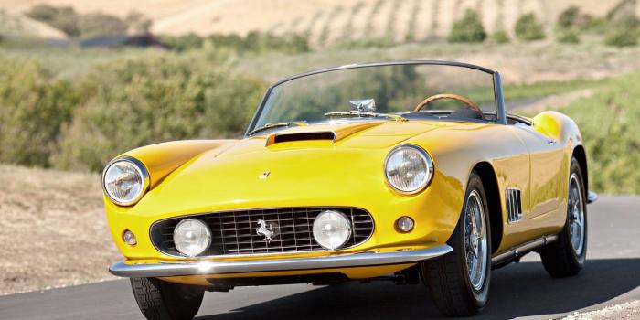 1920x1080 Old Model Ferrari Convertible Yellow Car Wallpaper - Wallpaper Stream