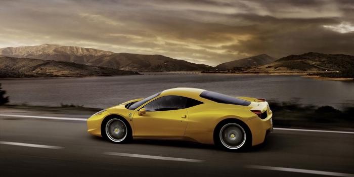 1920x1080 Download wallpaper 1920x1080 ferrari 458 italia, yellow, car, side