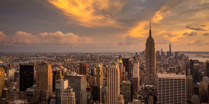 3840x2160 New York City Manhattan Sunset 4K Ultra HD Desktop Wallpaper