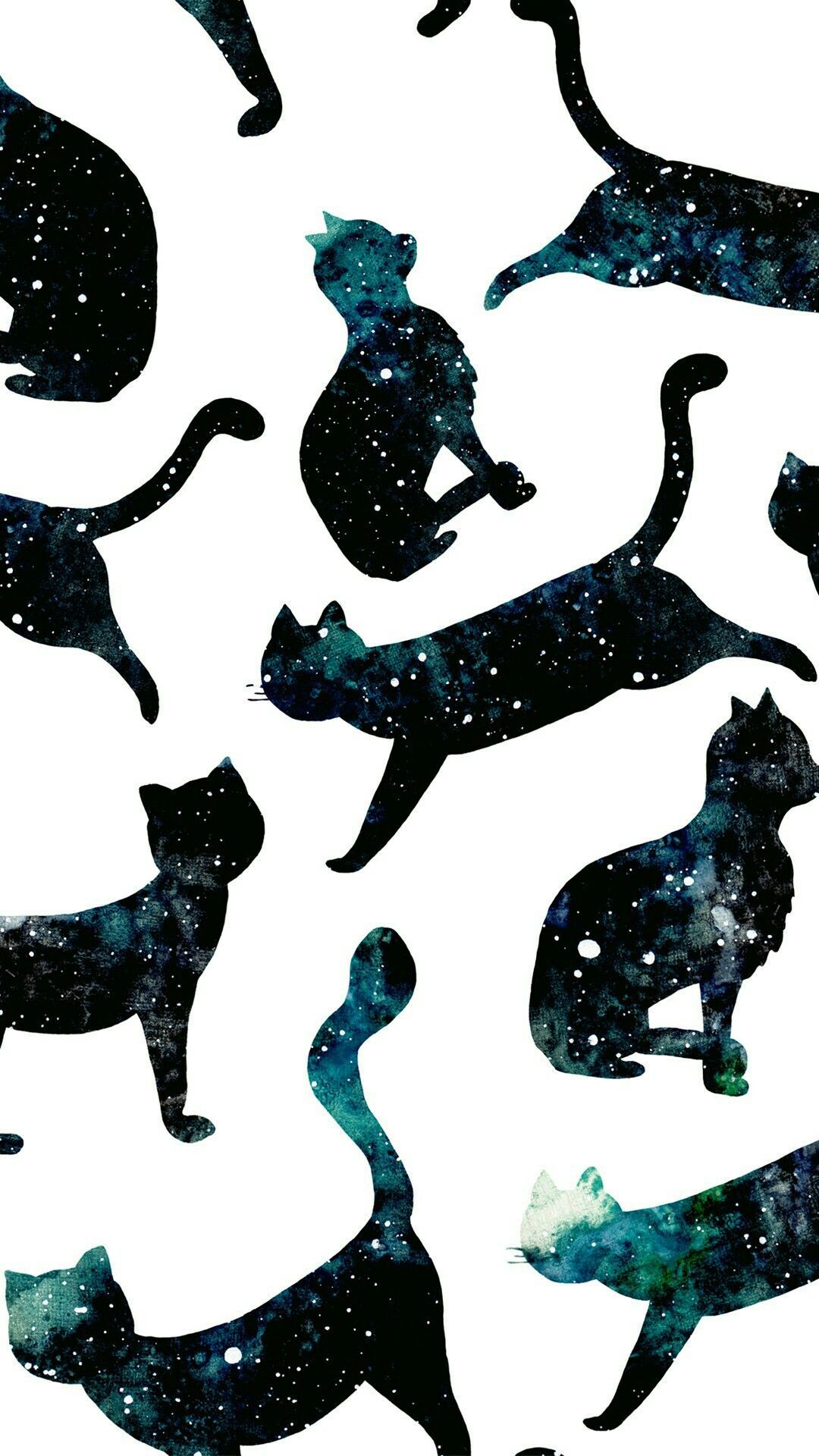 1080x1920 Wallpaper, cat, Galaxy | Neko wall paper ideation in 2019 | Cat